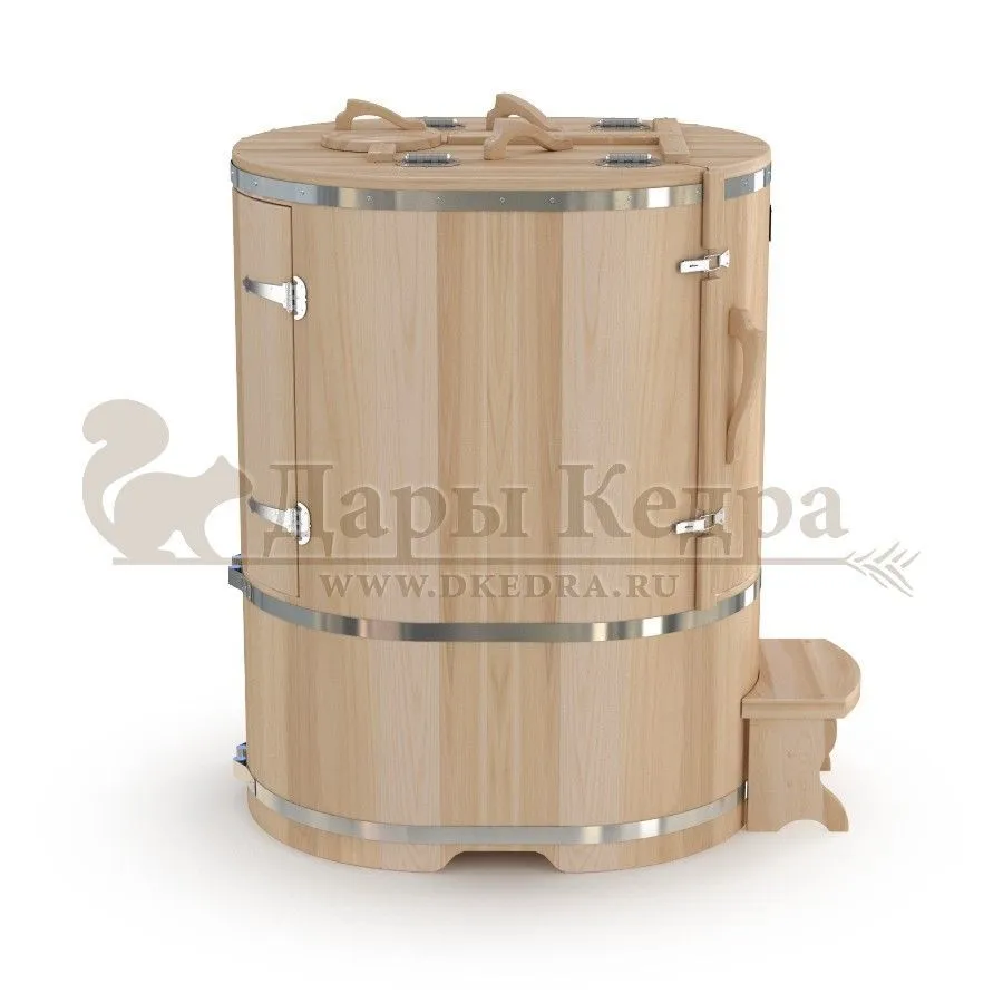 Кедровая бочка (фитобочка) овальная со встроенным парогенератором «Профессиональная»