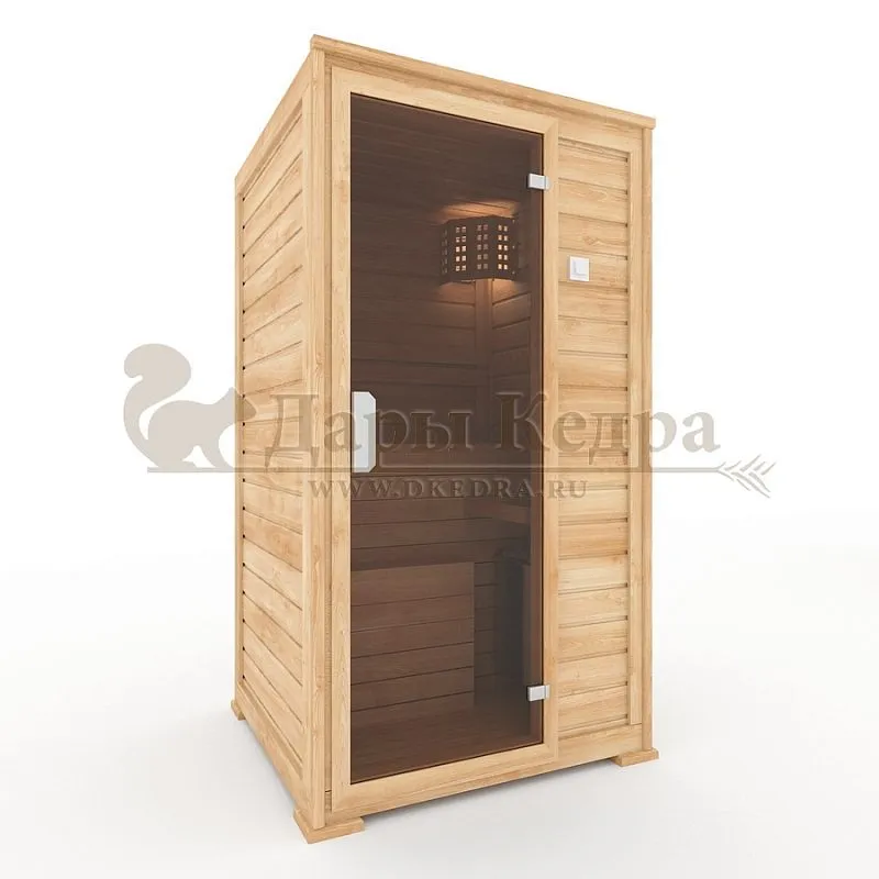 Одноместная финская сауна кабина из кедра с электрокаменкой